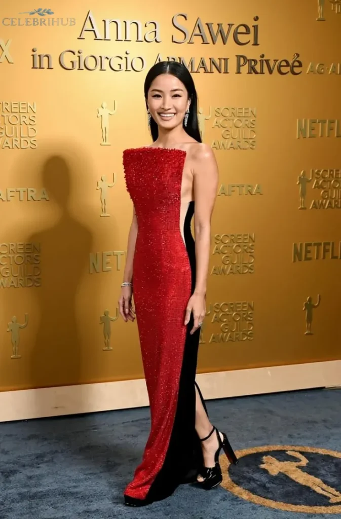 Anna Sawai in Giorgio Armani Privé – Old Hollywood Revival