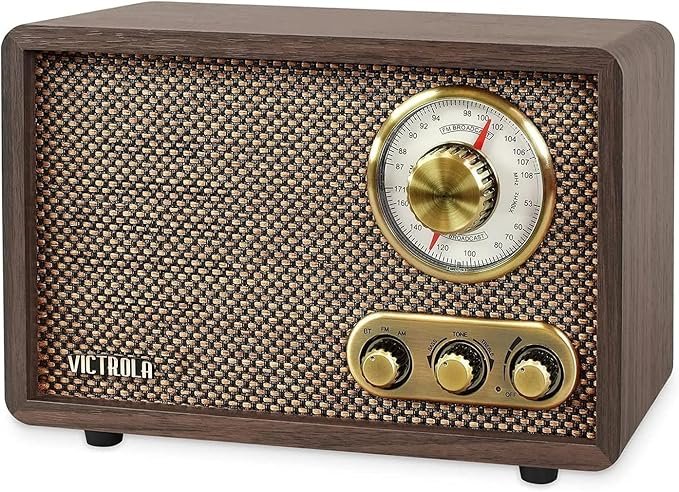 150 Trending Home Decor Products 6 Victrola Willow – Retro Wood Bluetooth Radio with Built-in Speakers: Elegant & Vintage Design, Rotary AM/FM Tuning Dial, Bass & Treble Control, Wireless Streaming (Espresso)