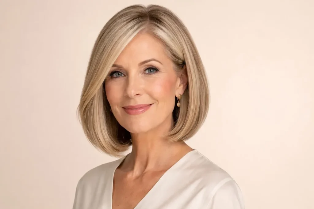 45 Stylish Shoulder Length Haircuts for Women Over 60