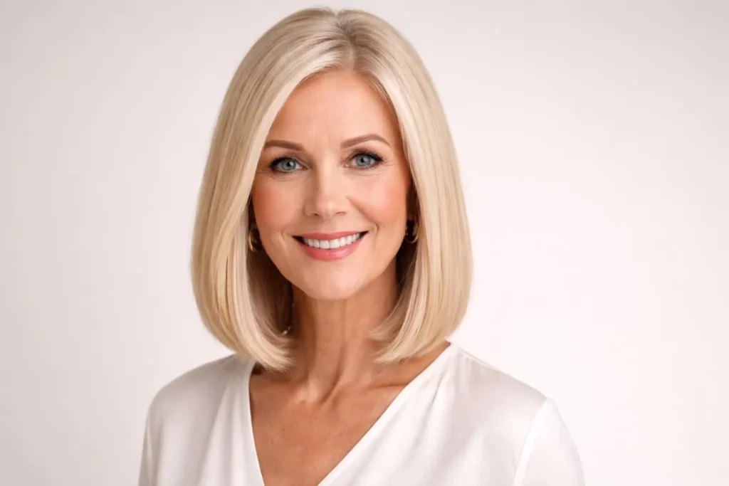 45 Stylish Shoulder Length Haircuts for Women Over 60