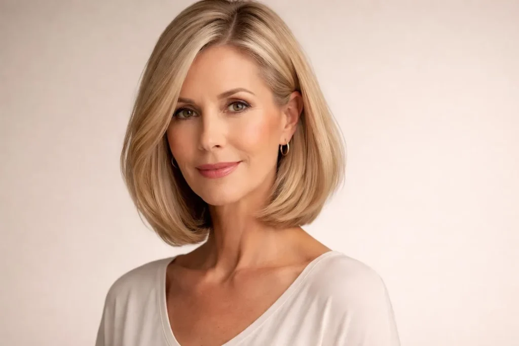 45 Stylish Shoulder Length Haircuts for Women Over 60