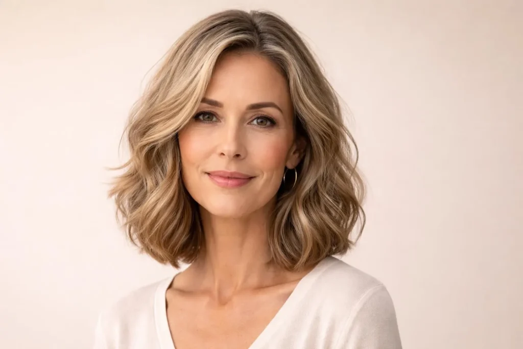 45 Stylish Shoulder Length Haircuts for Women Over 60