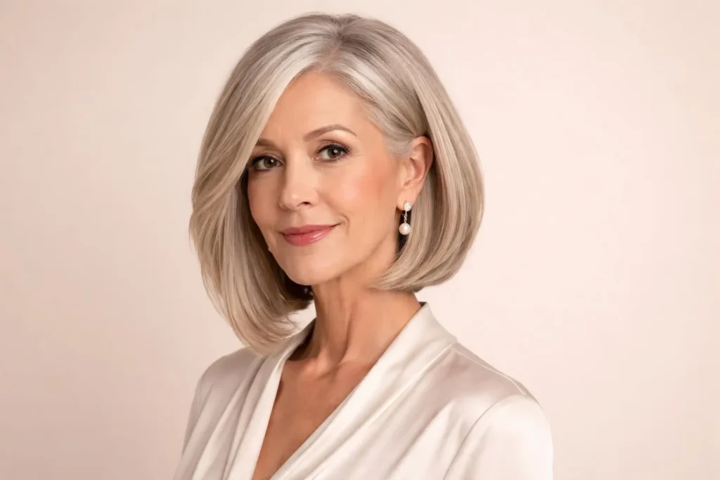 45 Stylish Shoulder Length Haircuts for Women Over 60