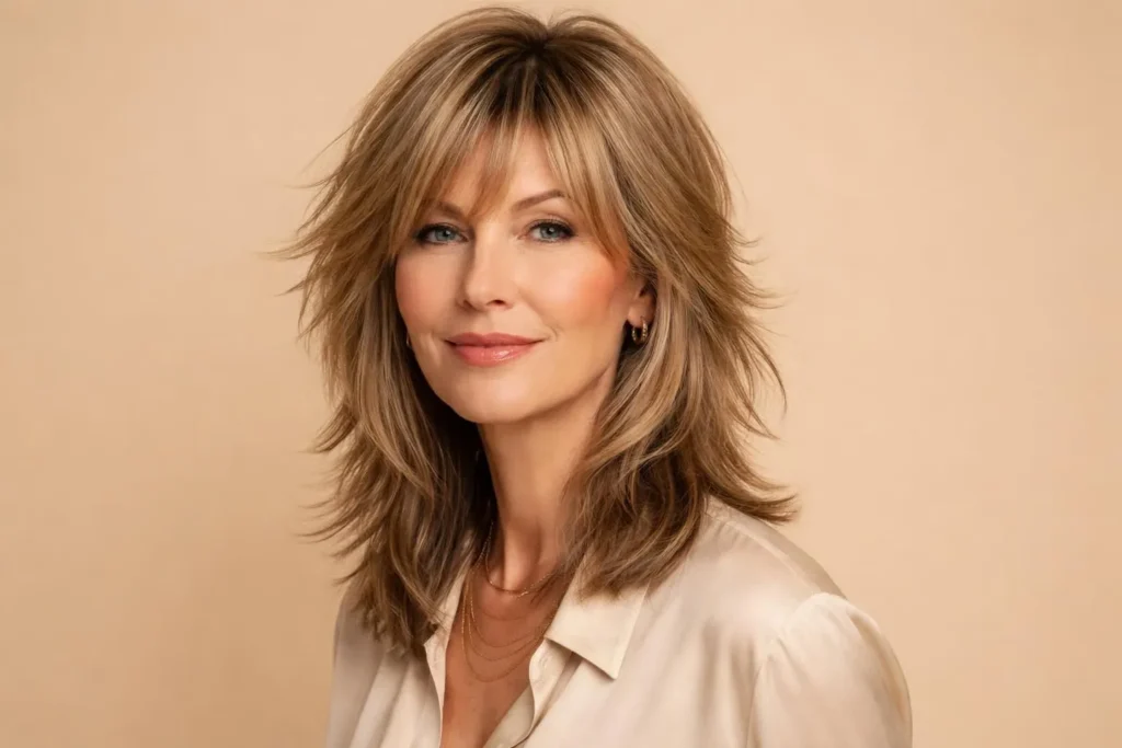 45 Stylish Shoulder Length Haircuts for Women Over 60