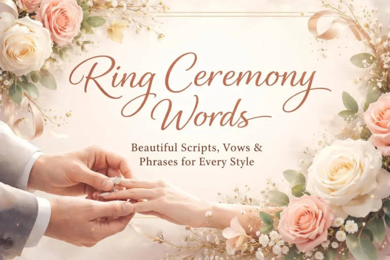 Ring Ceremony Words