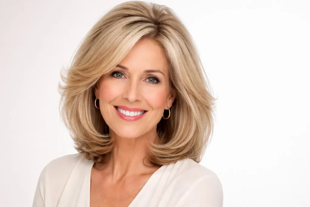 45 Stylish Shoulder Length Haircuts for Women Over 60