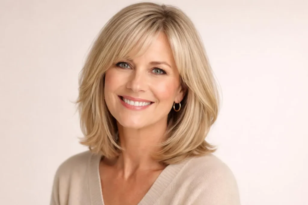 45 Stylish Shoulder Length Haircuts for Women Over 60