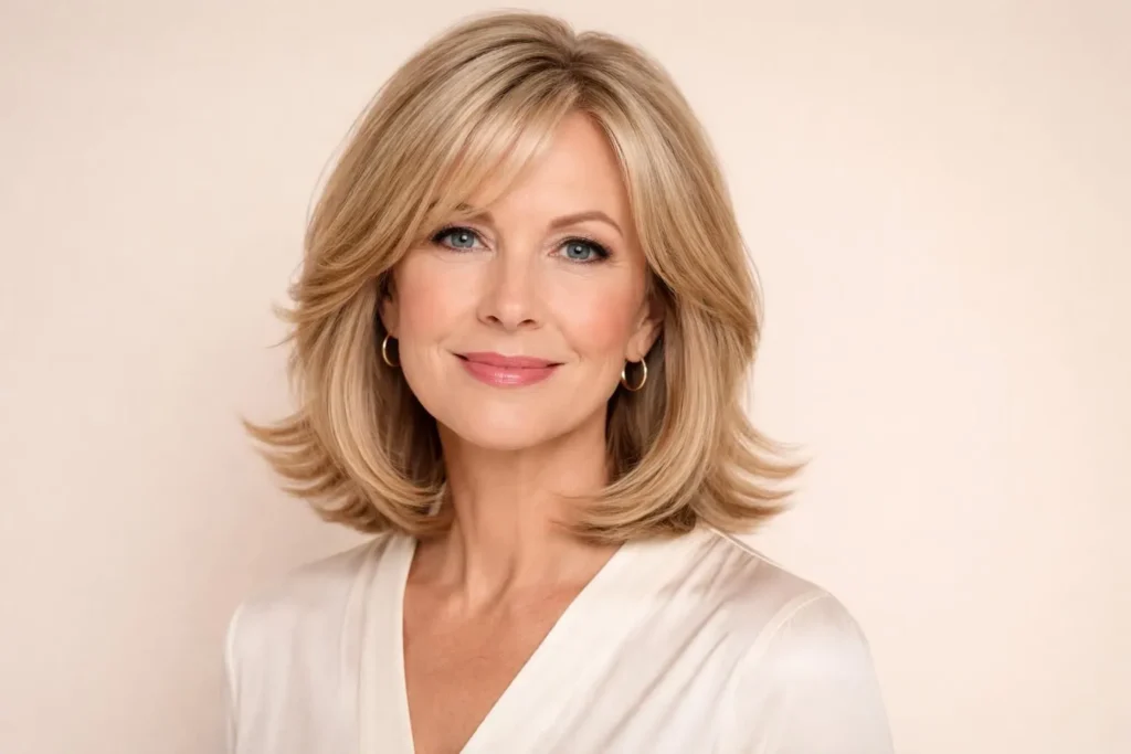 45 Stylish Shoulder Length Haircuts for Women Over 60
