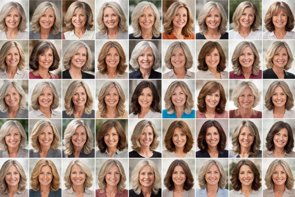 45 Stylish Shoulder Length Haircuts for Women Over 60