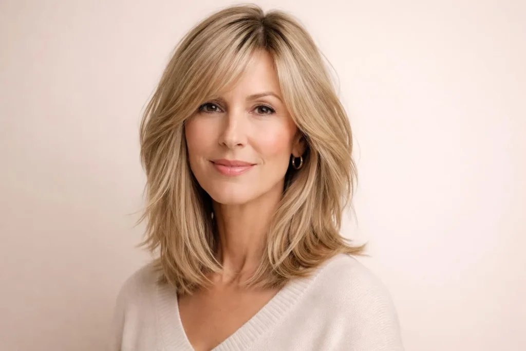 45 Stylish Shoulder Length Haircuts for Women Over 60
