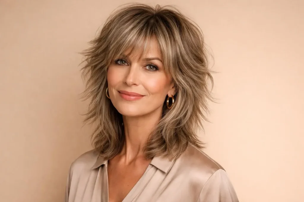 45 Stylish Shoulder Length Haircuts for Women Over 60