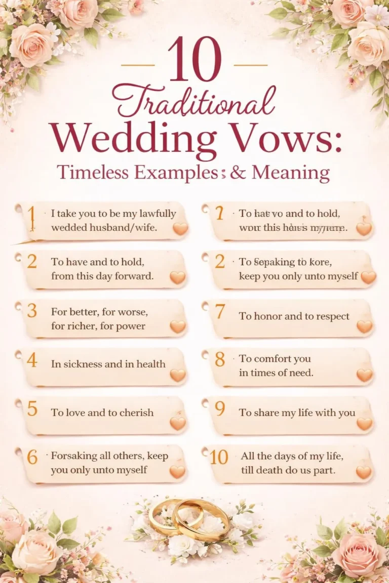 Traditional Wedding Vows