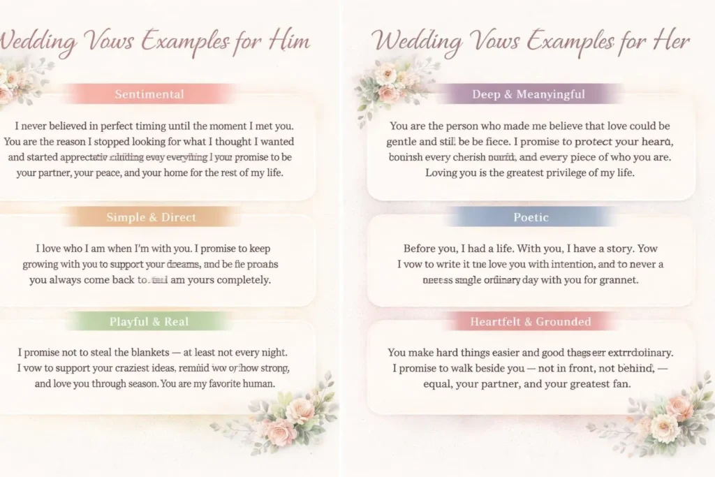 Wedding Vows Examples: Heartfelt, Personal & Unique Vows for Every Couple
