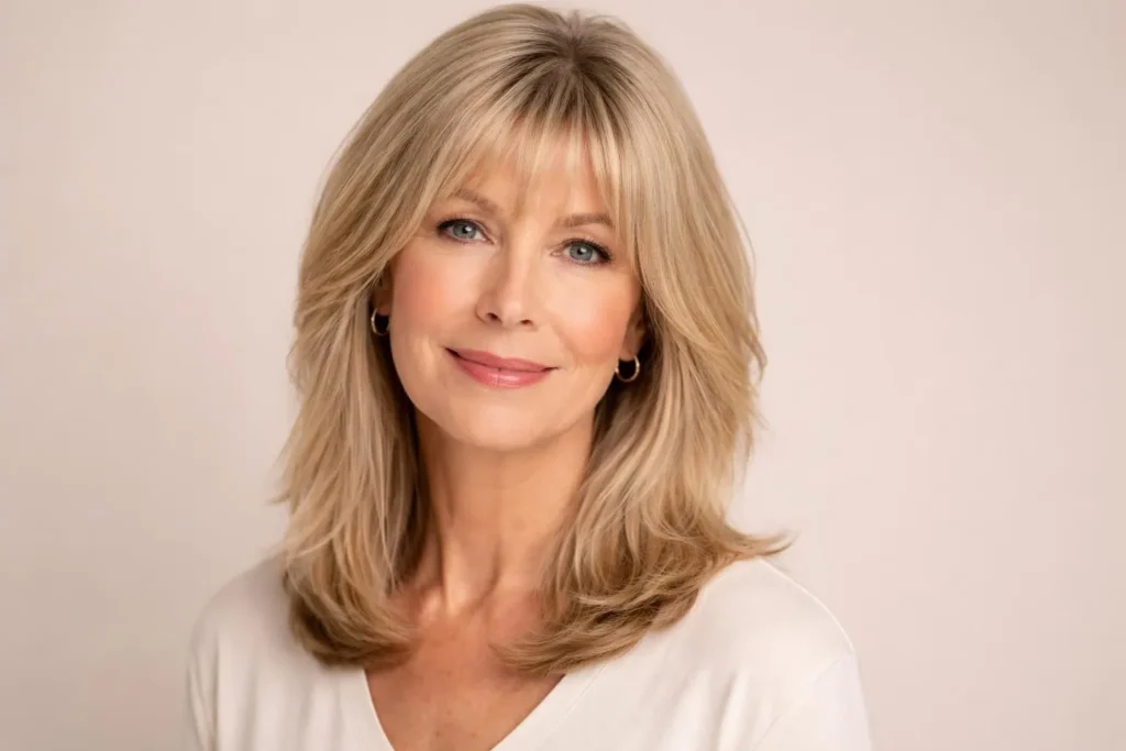 45 Stylish Shoulder Length Haircuts for Women Over 60