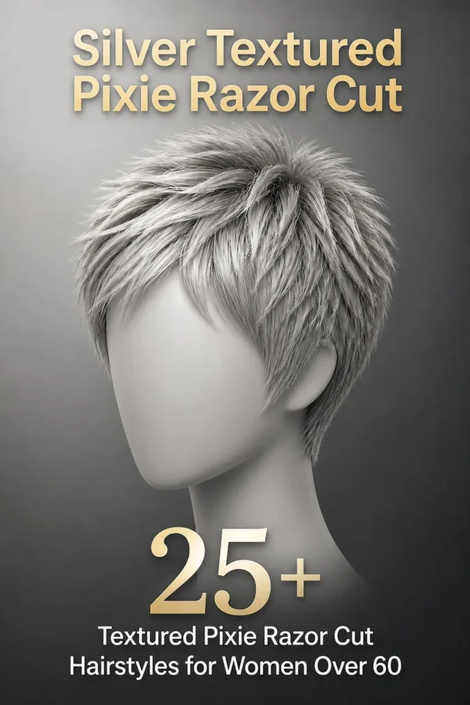 25+ Textured Pixie Razor Cut Hairstyles for Women Over 60 That Look Effortlessly Modern