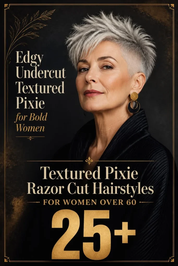 25+ Textured Pixie Razor Cut Hairstyles for Women Over 60 That Look Effortlessly Modern