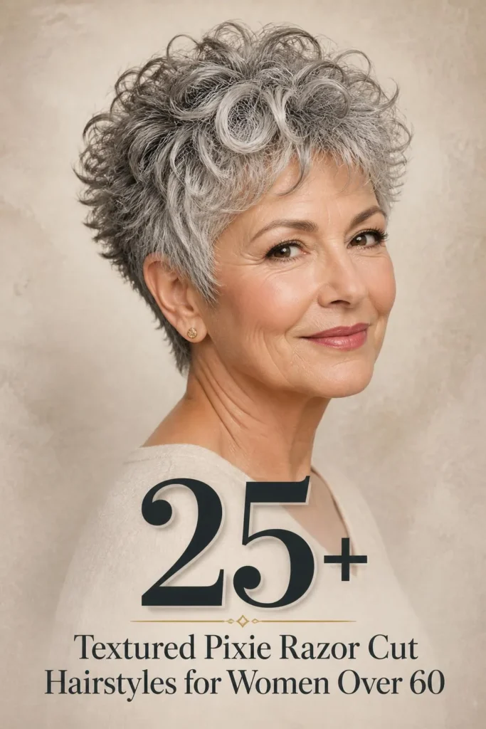 25+ Textured Pixie Razor Cut Hairstyles for Women Over 60 That Look Effortlessly Modern