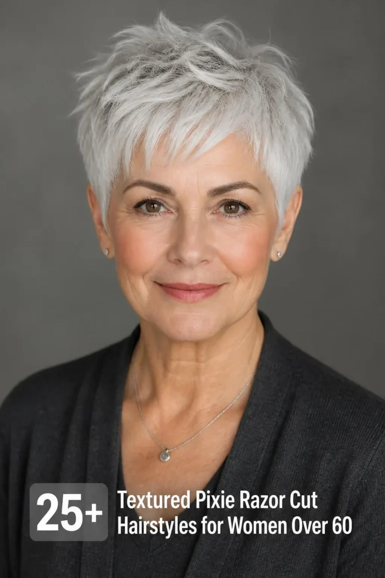 25+ Textured Pixie Razor Cut Hairstyles for Women Over 60 That Look Effortlessly Modern