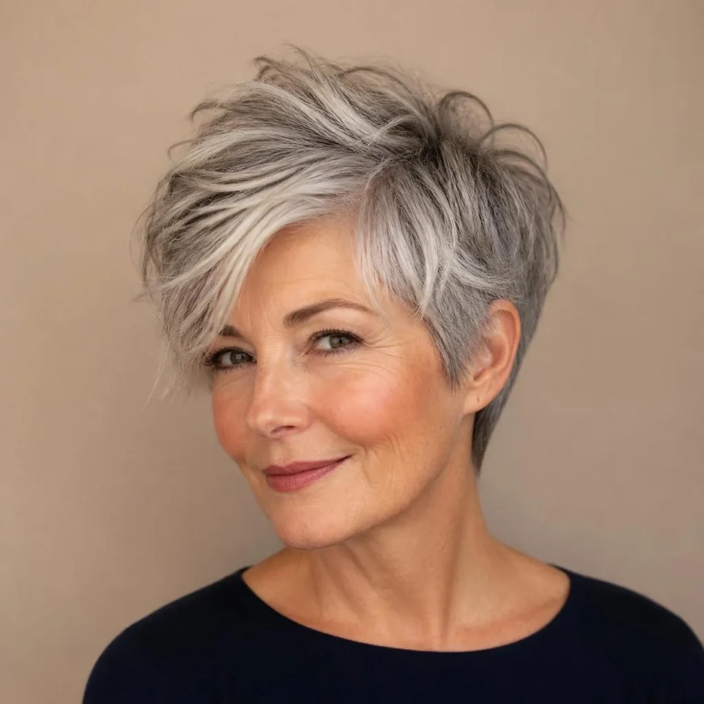 25+ Textured Pixie Razor Cut Hairstyles for Women Over 60 That Look Effortlessly Modern