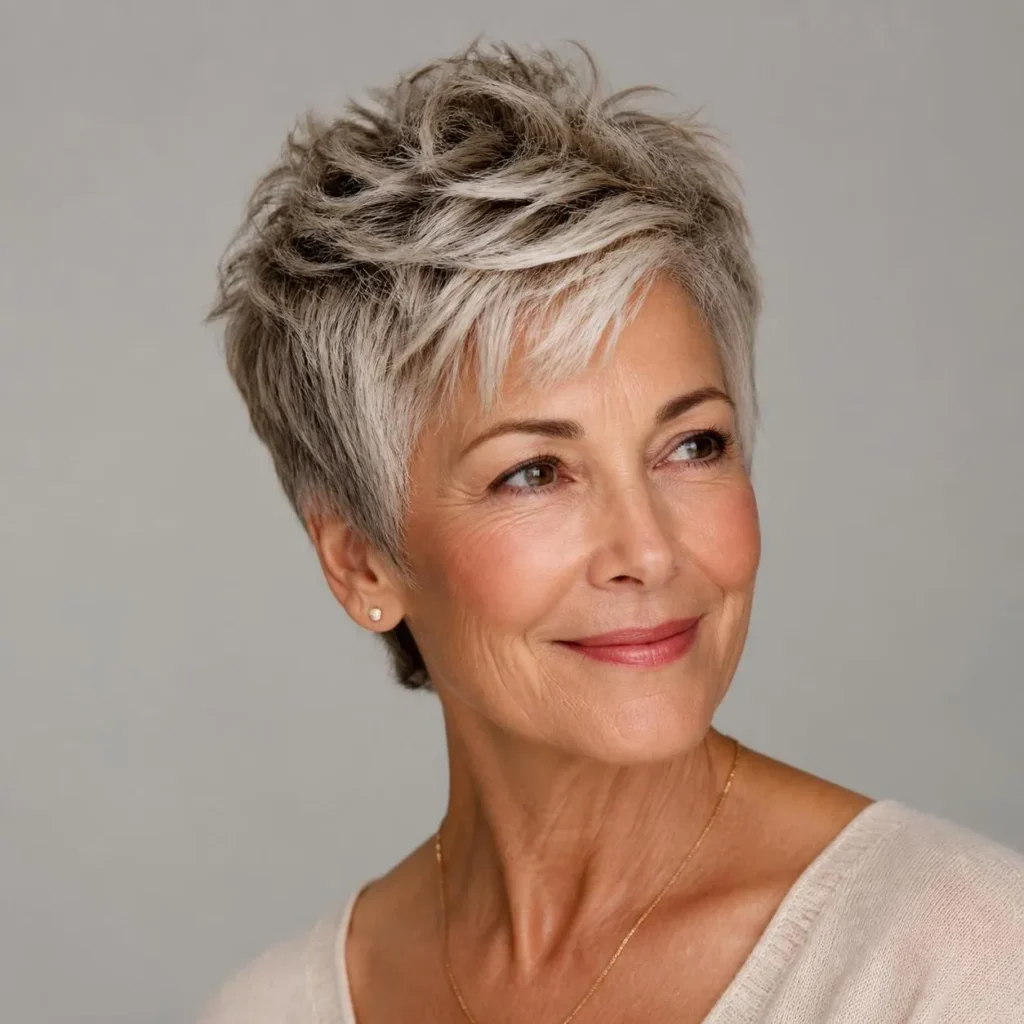 25+ Textured Pixie Razor Cut Hairstyles for Women Over 60 That Look Effortlessly Modern