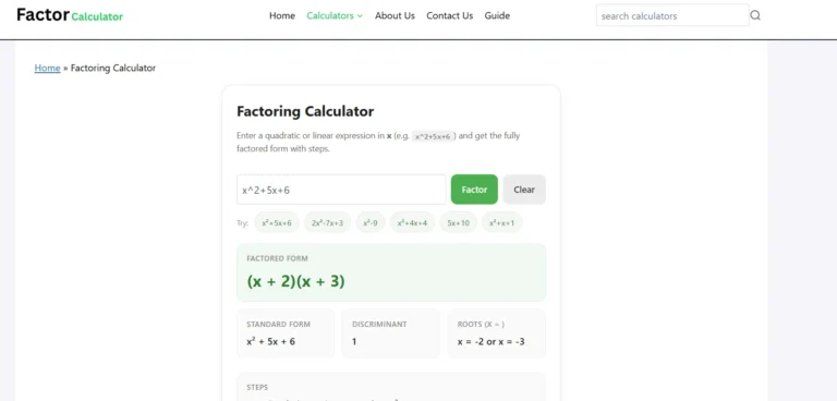 Top 10 Best Factoring Calculators Online