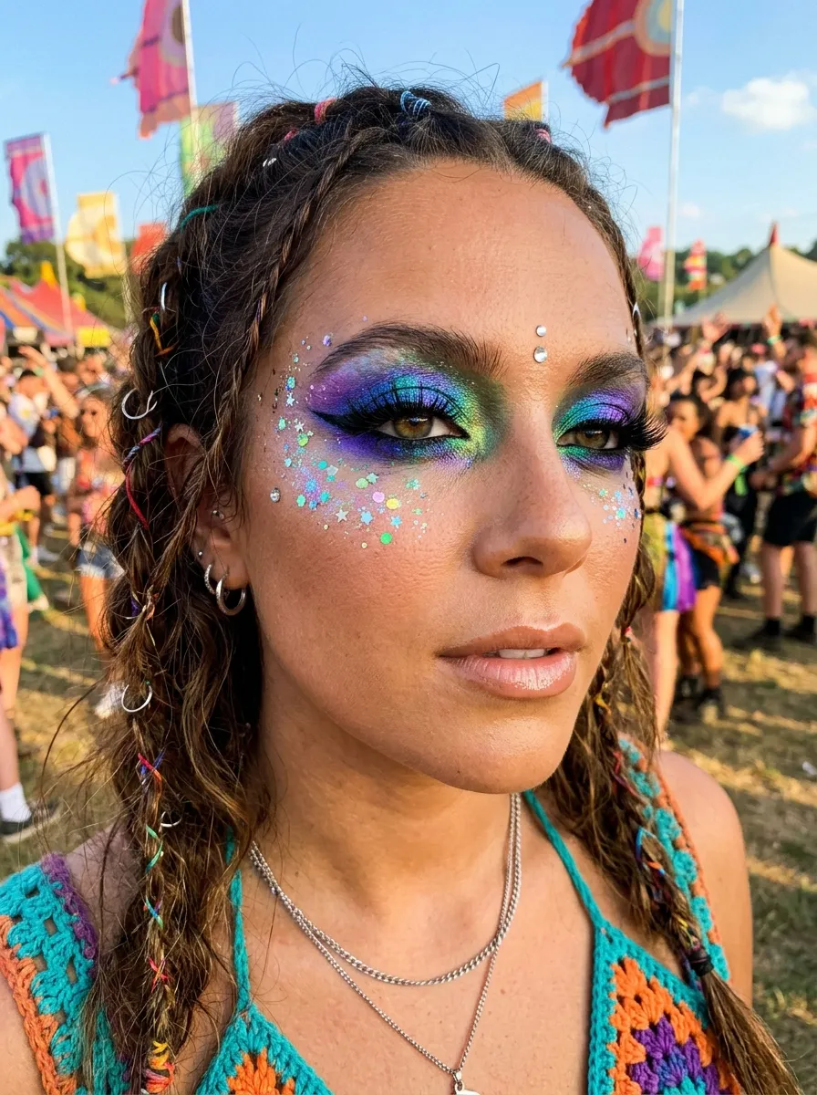 14 Bold Eyeshadow Ideas for a Festival Makeup Look 11 14 Bold Eyeshadow Ideas for a Festival Makeup Look