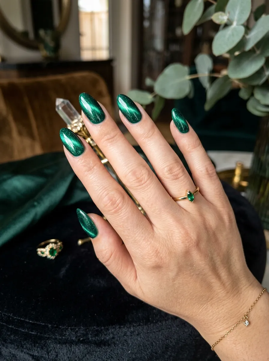 12 Cat Eye Nails: Magnetic Designs That Shimmer & Shift in Light
