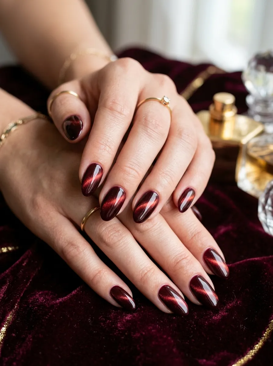 12 Cat Eye Nails: Magnetic Designs That Shimmer & Shift in Light