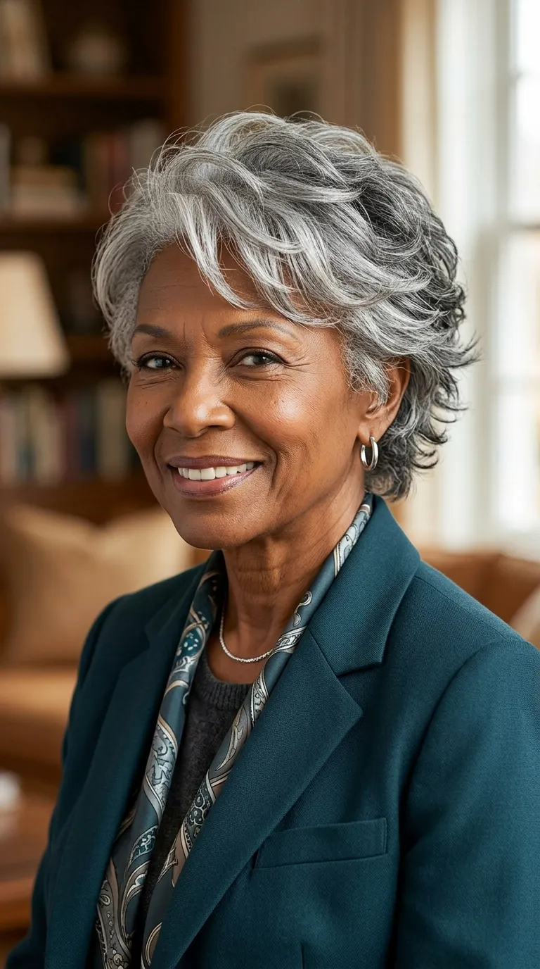 21 Gorgeous Gray Hair Hairstyles for Older Black Women That Feel Modern and Effortless 9 21 Gorgeous Gray Hair Hairstyles for Older Black Women That Feel Modern and Effortless