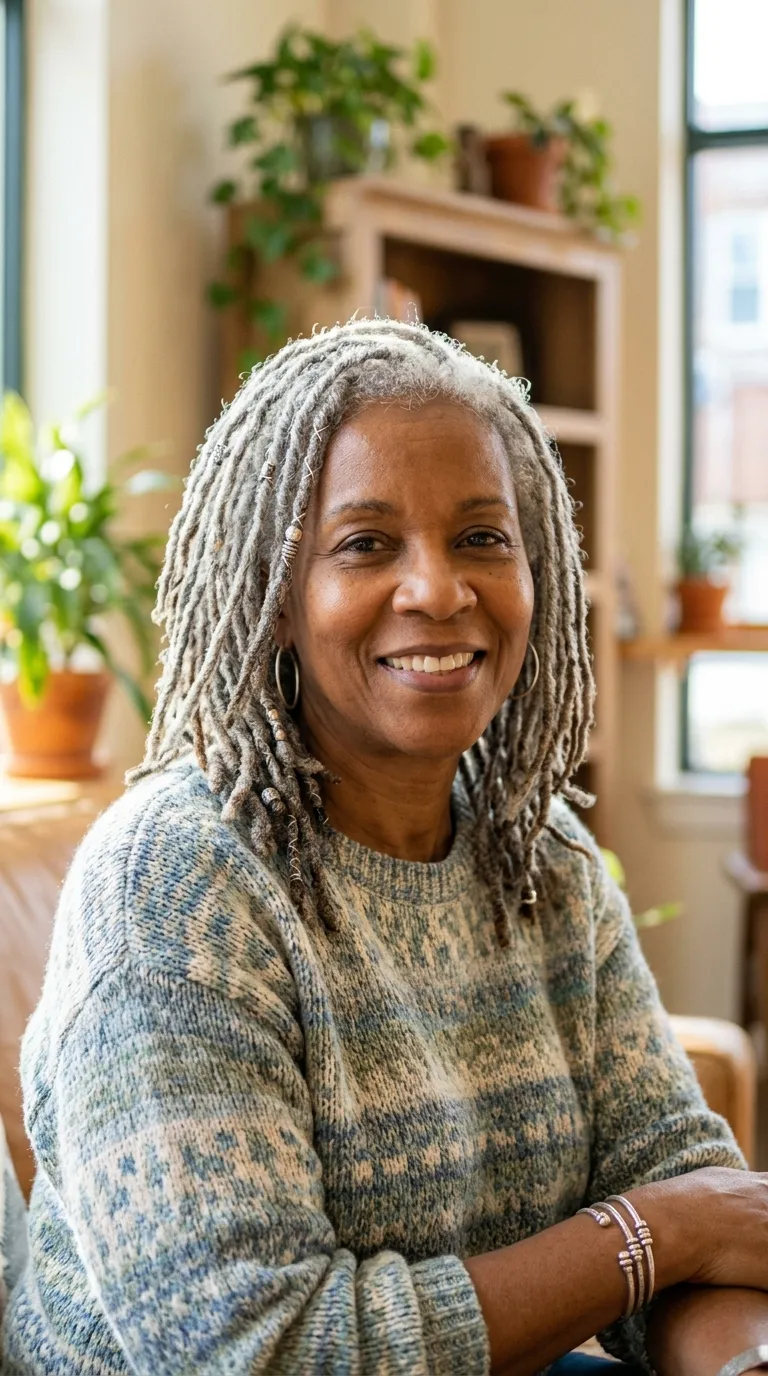 21 Gorgeous Gray Hair Hairstyles for Older Black Women That Feel Modern and Effortless 16 21 Gorgeous Gray Hair Hairstyles for Older Black Women That Feel Modern and Effortless