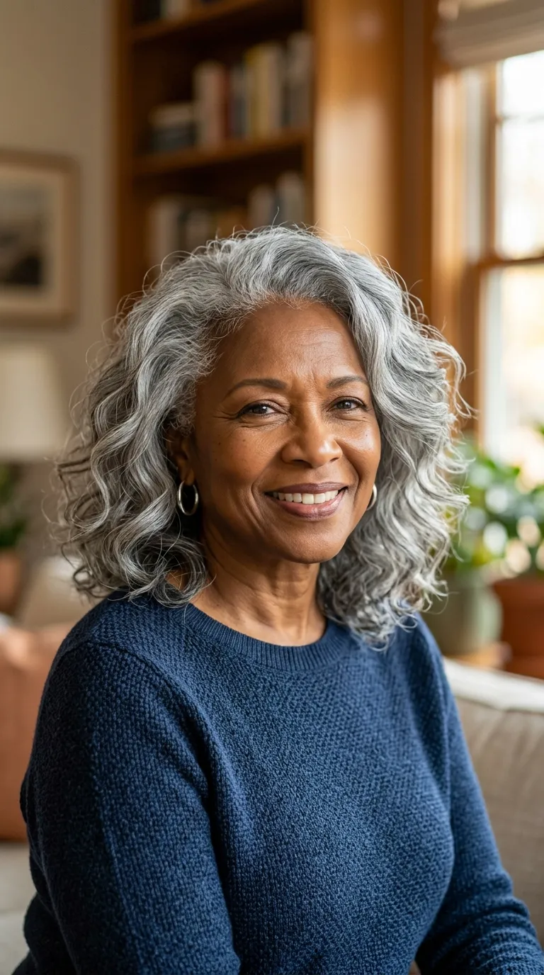 21 Gorgeous Gray Hair Hairstyles for Older Black Women That Feel Modern and Effortless 17 21 Gorgeous Gray Hair Hairstyles for Older Black Women That Feel Modern and Effortless