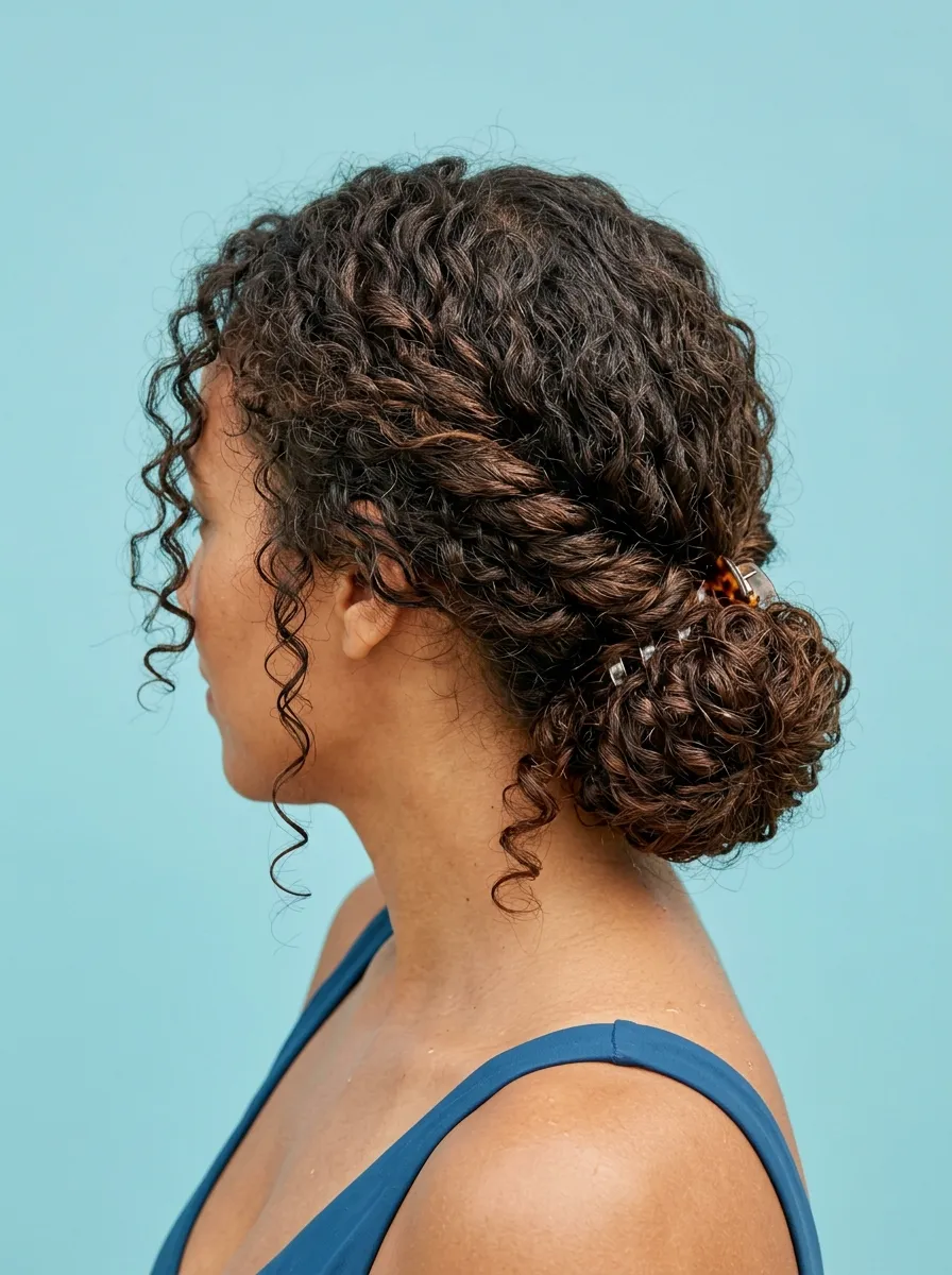 20 Hairstyles for the Pool for Women With Curly Hair