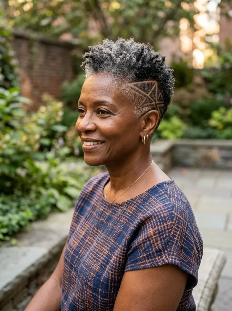 19 Bold & Chic Shaved Hairstyles for Mature Black Women—Low-Maintenance Looks
