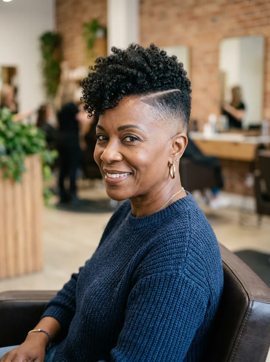19 Bold & Chic Shaved Hairstyles for Mature Black Women—Low-Maintenance Looks