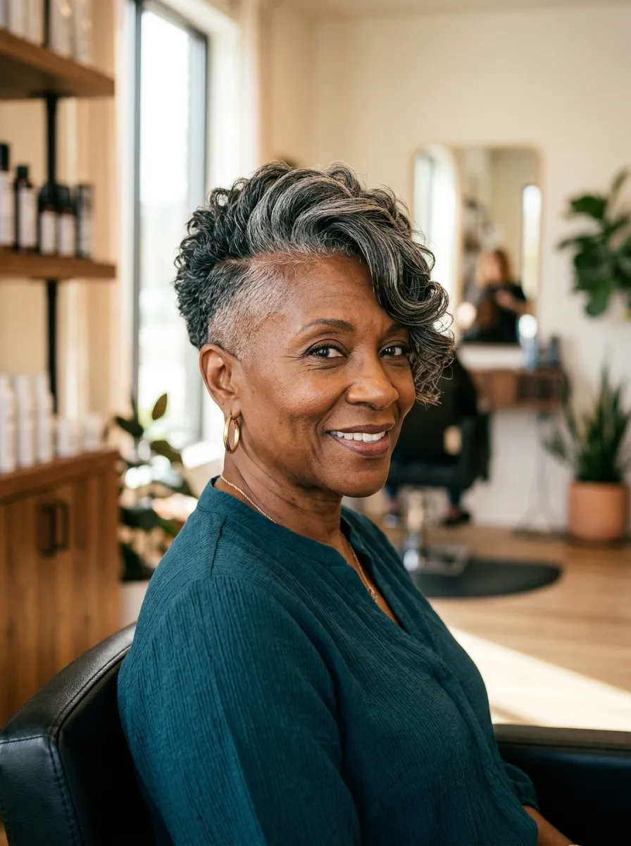 19 Bold & Chic Shaved Hairstyles for Mature Black Women—Low-Maintenance Looks