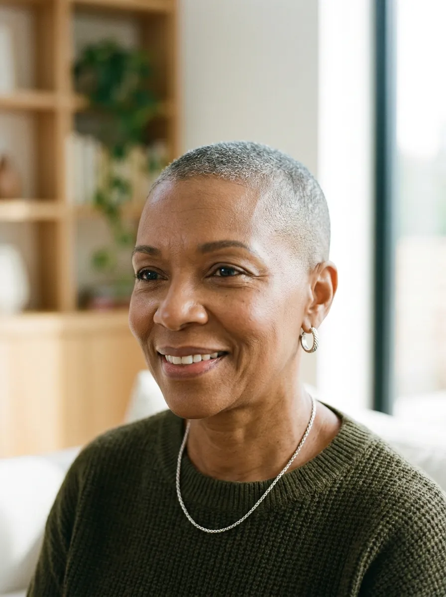 19 Bold & Chic Shaved Hairstyles for Mature Black Women—Low-Maintenance Looks