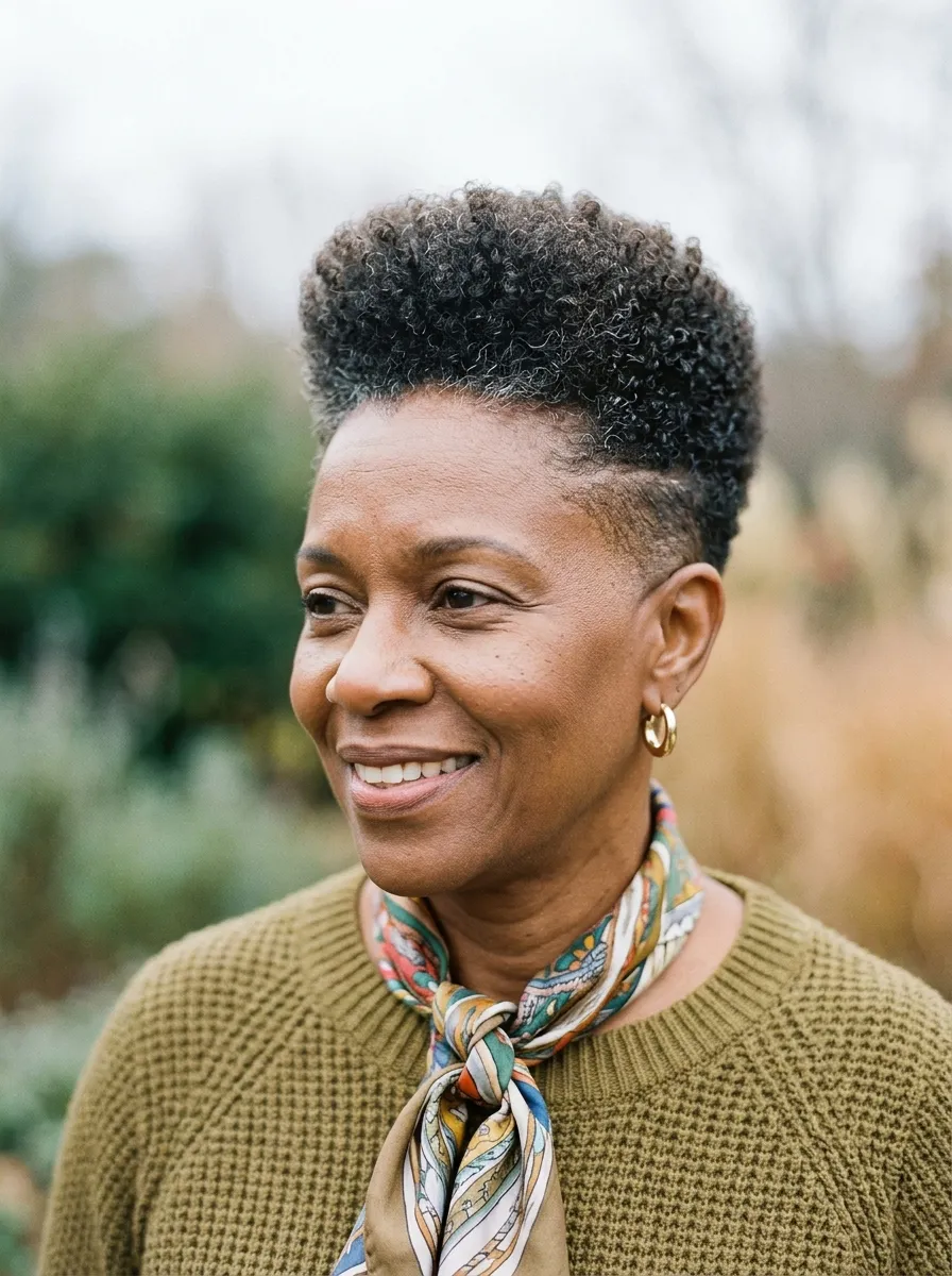 19 Bold & Chic Shaved Hairstyles for Mature Black Women—Low-Maintenance Looks