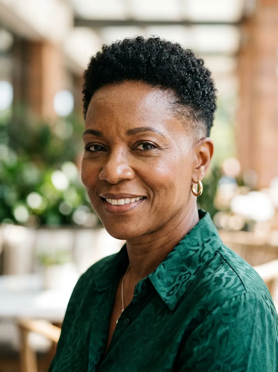 19 Bold & Chic Shaved Hairstyles for Mature Black Women—Low-Maintenance Looks