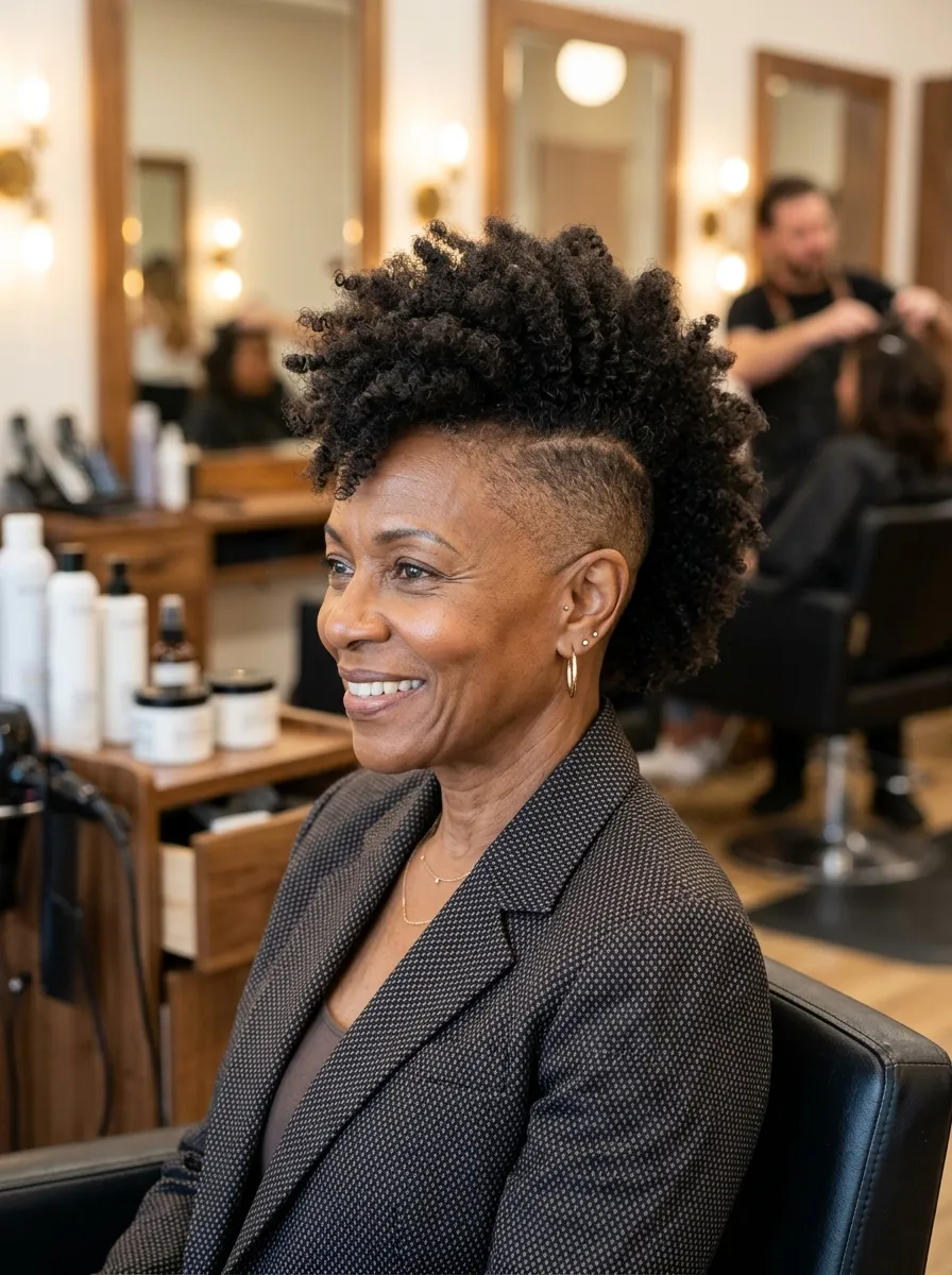 19 Bold & Chic Shaved Hairstyles for Mature Black Women—Low-Maintenance Looks