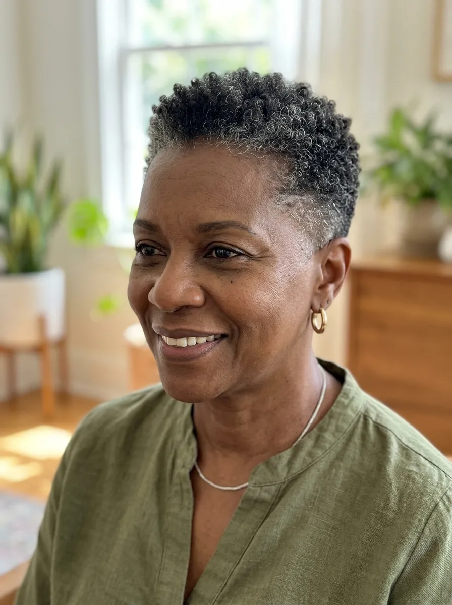 19 Bold & Chic Shaved Hairstyles for Mature Black Women—Low-Maintenance Looks