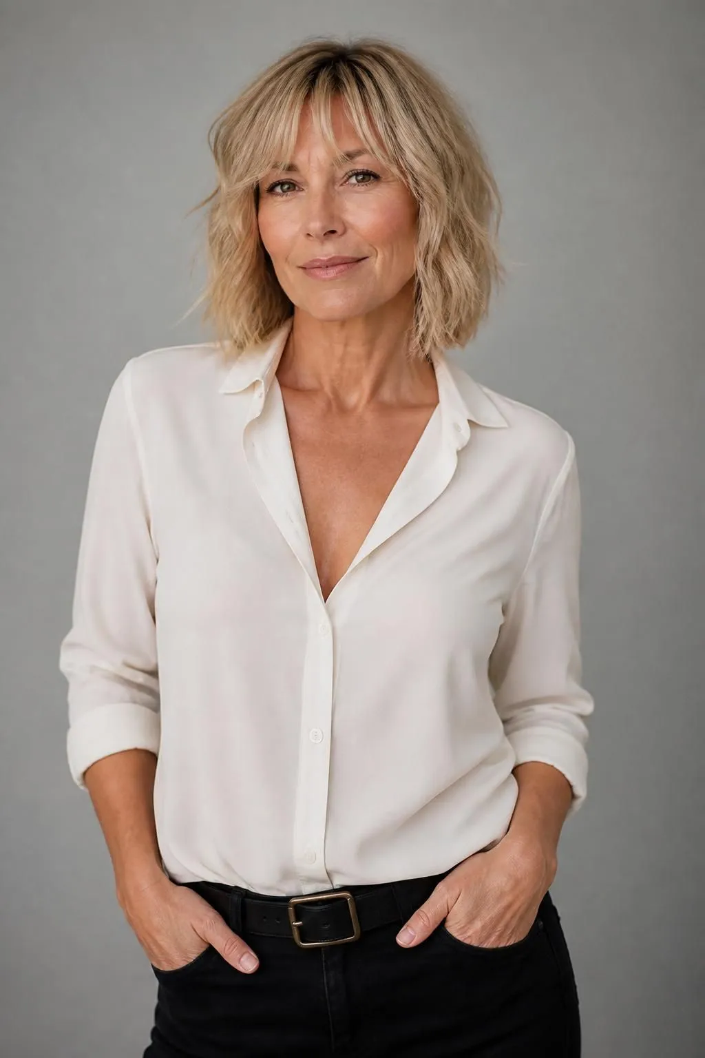 26 Modern Bangs Hairstyles for Women Over 40: Flattering Cuts for Every Face Shape 3 26 Modern Bangs Hairstyles for Women Over 40: Flattering Cuts for Every Face Shape