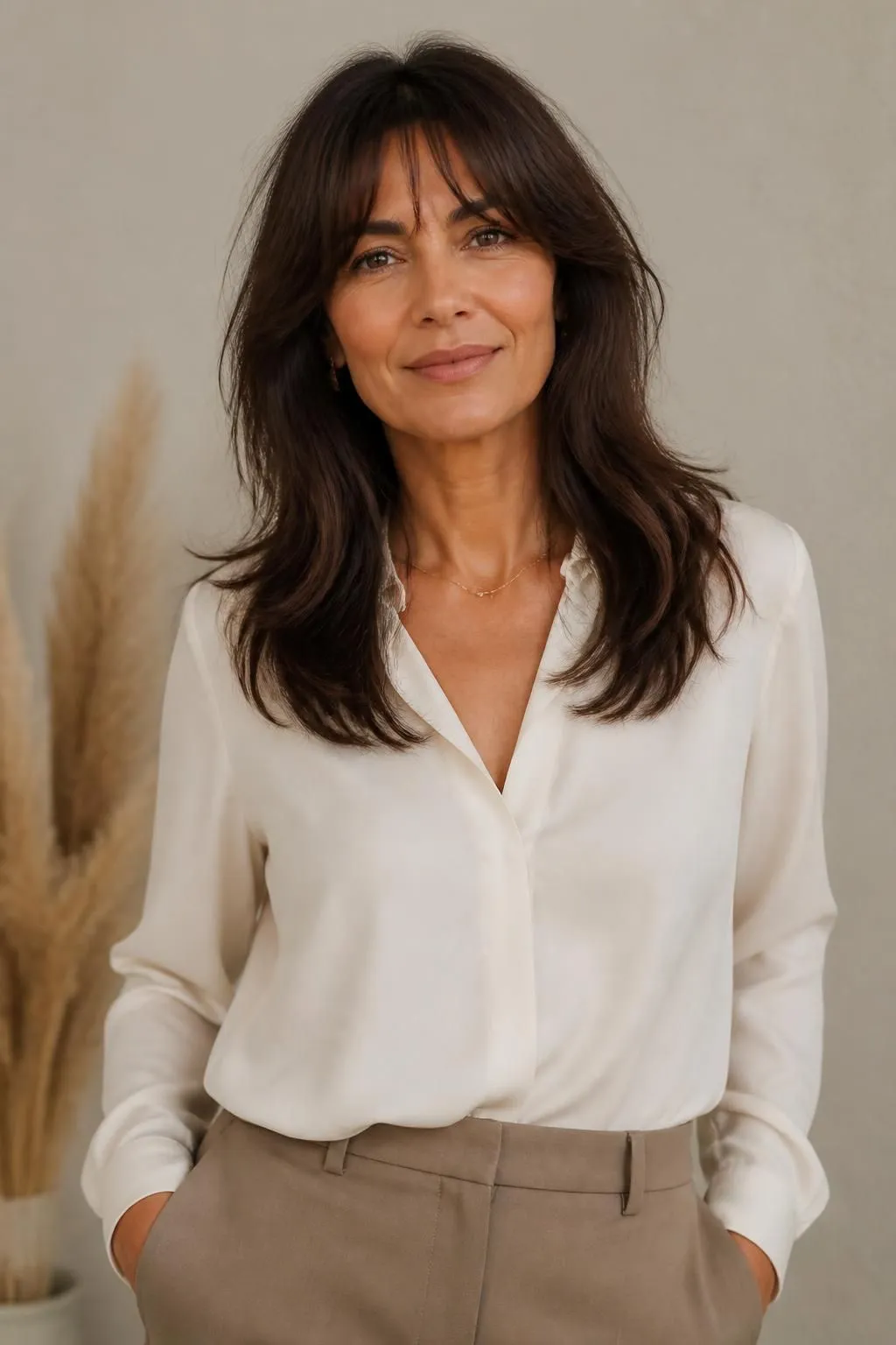 26 Modern Bangs Hairstyles for Women Over 40: Flattering Cuts for Every Face Shape 9 26 Modern Bangs Hairstyles for Women Over 40: Flattering Cuts for Every Face Shape