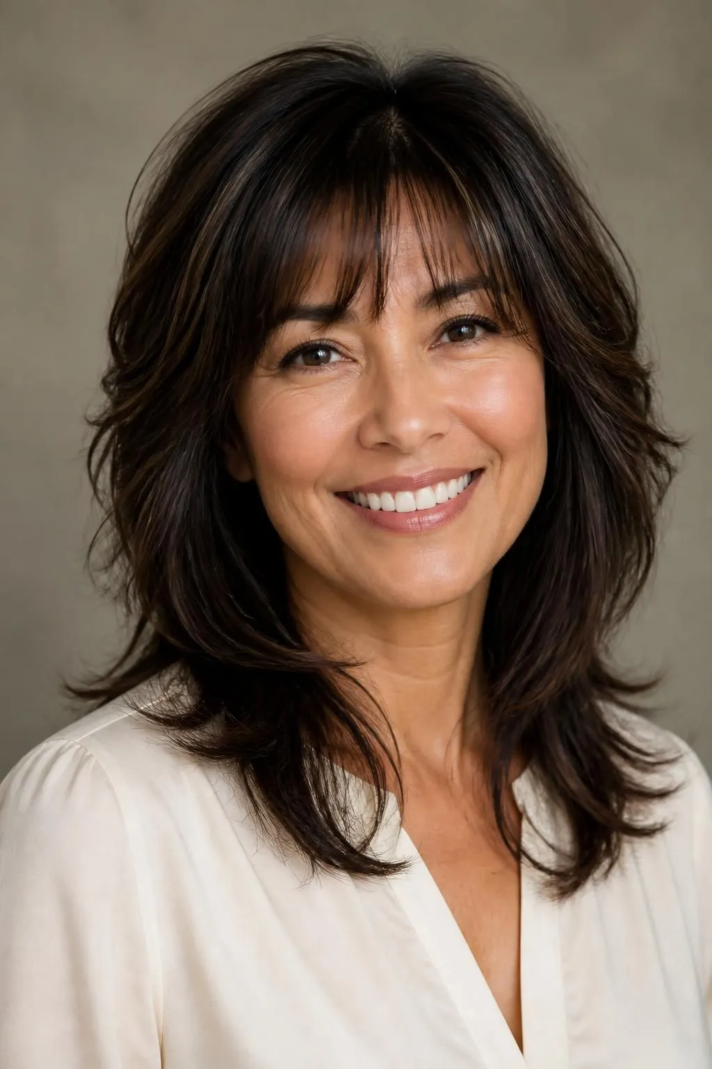 26 Modern Bangs Hairstyles for Women Over 40: Flattering Cuts for Every Face Shape 11 26 Modern Bangs Hairstyles for Women Over 40: Flattering Cuts for Every Face Shape