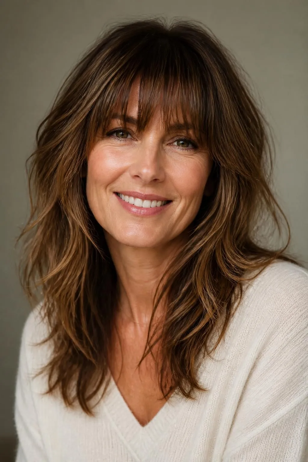 26 Modern Bangs Hairstyles for Women Over 40: Flattering Cuts for Every Face Shape 15 26 Modern Bangs Hairstyles for Women Over 40: Flattering Cuts for Every Face Shape