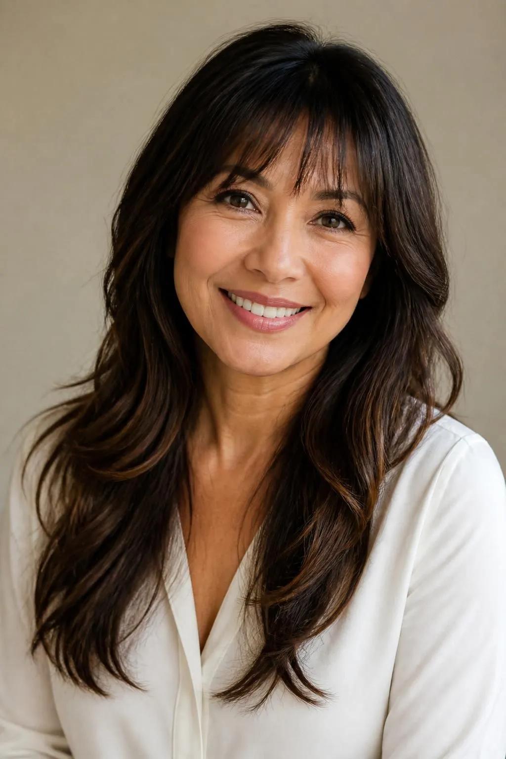 26 Modern Bangs Hairstyles for Women Over 40: Flattering Cuts for Every Face Shape 16 26 Modern Bangs Hairstyles for Women Over 40: Flattering Cuts for Every Face Shape