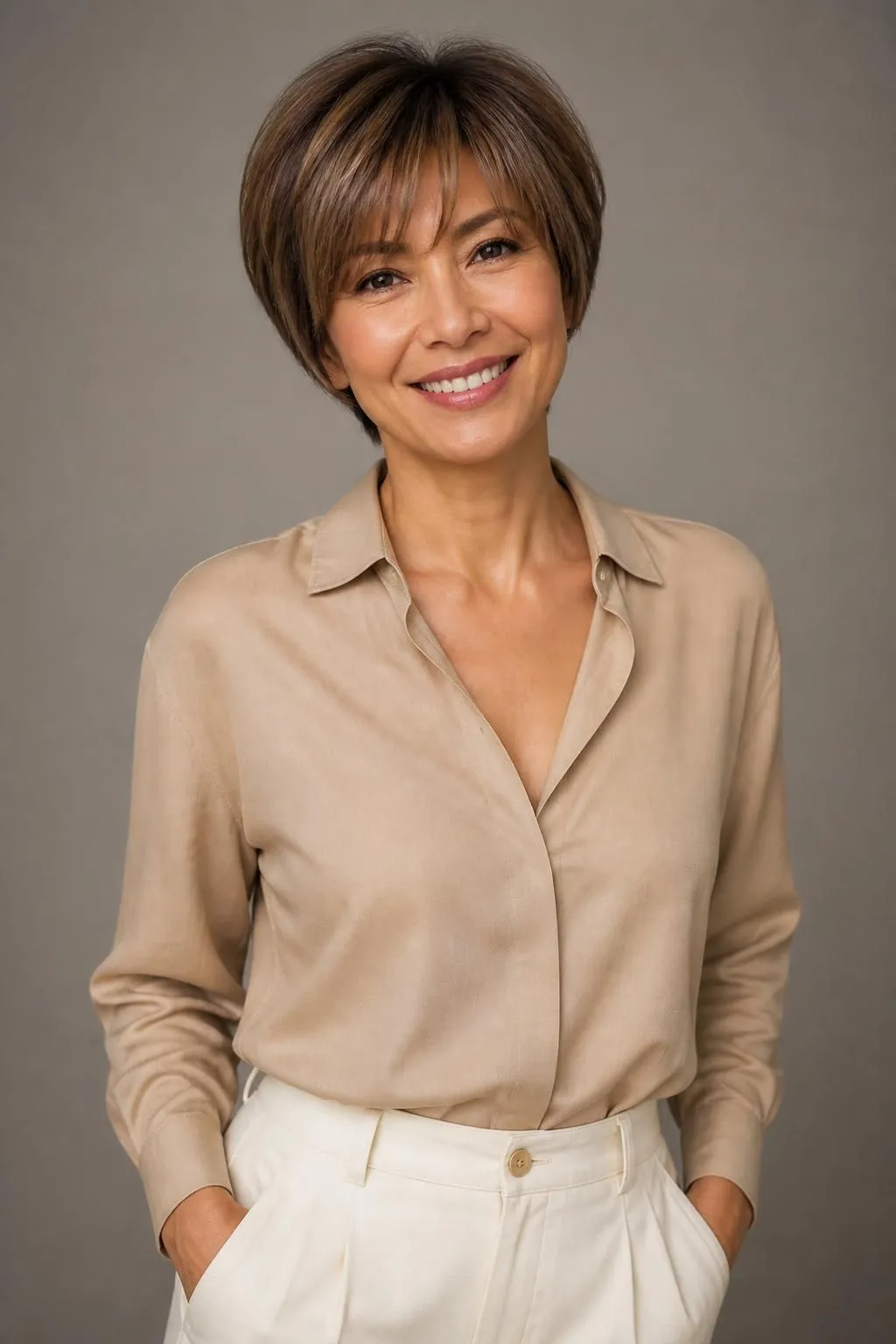 26 Modern Bangs Hairstyles for Women Over 40: Flattering Cuts for Every Face Shape 18 26 Modern Bangs Hairstyles for Women Over 40: Flattering Cuts for Every Face Shape