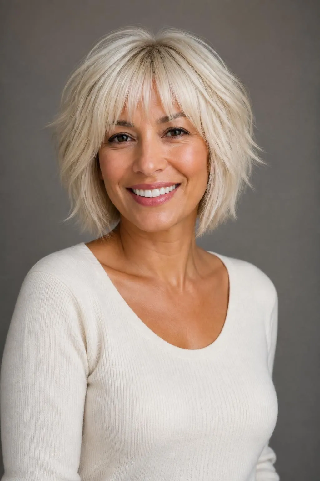 26 Modern Bangs Hairstyles for Women Over 40: Flattering Cuts for Every Face Shape 21 26 Modern Bangs Hairstyles for Women Over 40: Flattering Cuts for Every Face Shape