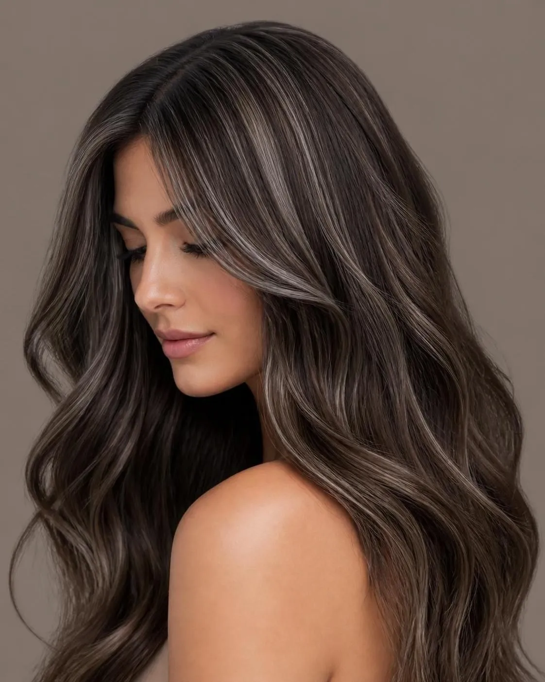 23 Brown Hair with Silver Highlights Ideas 1 23 Brown Hair with Silver Highlights Ideas