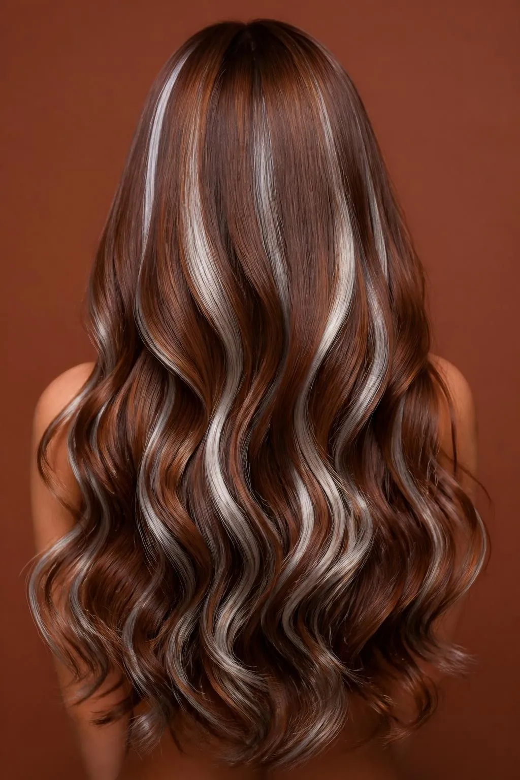 23 Brown Hair with Silver Highlights Ideas 2 23 Brown Hair with Silver Highlights Ideas