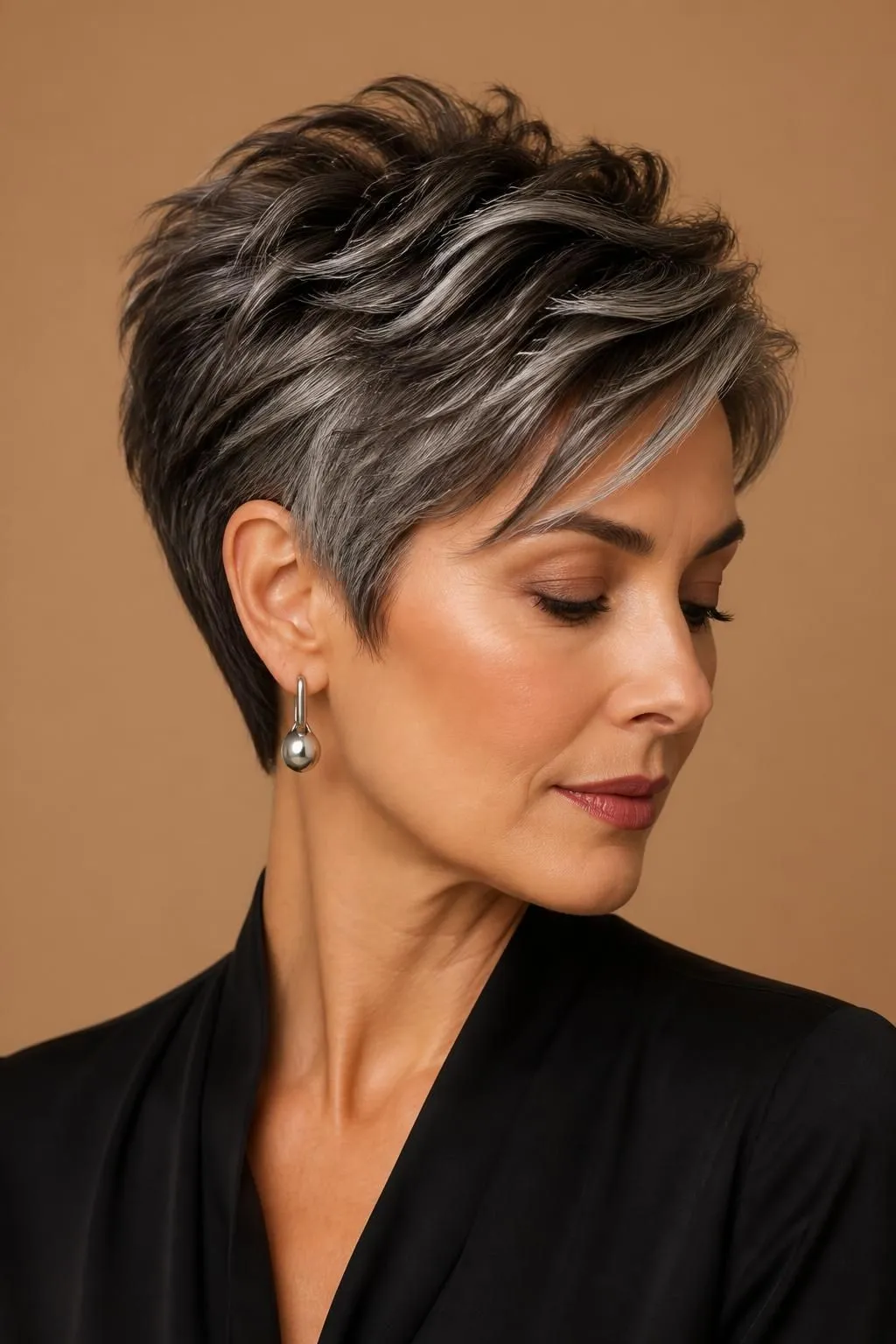 23 Brown Hair with Silver Highlights Ideas 5 23 Brown Hair with Silver Highlights Ideas